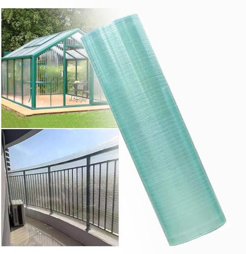 Gewächshaus-Bausatz mit Polycarbonat-Dachplane für Landwirtschaft und Gartenarbeit, 120 x 2000 cm, ideal für Innenhöfe, Überdachung, Carport, Balkon und Wintergarten, langlebige FRP-Beleuchtungsplatte