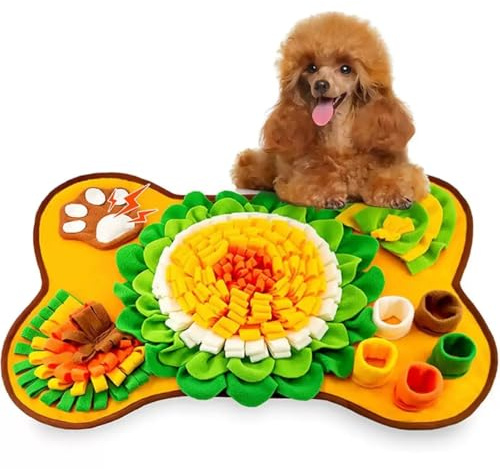 Sheporse Snuffle Mat for Dogs, Dog Toy Mat Puppies Game Washable Felt Pet Training sniffing Mat