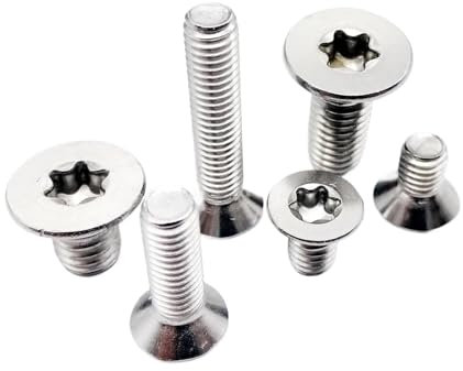Generisch 5/10/50 Stück M1,4 M1,6 M2 M2,5 M3 M4 M5 M6 304 A2-70 Edelstahl GB2673 Sechslappen-Torx-Flachkopfschraube(12mm,M1.4 50pcs)