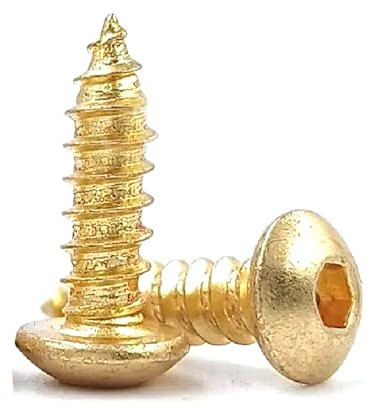 M3 M4 Chapado en titanio, tornillo de rosca hexagonal dorado, cabeza de seta semicircular, 10 Uds., 10 piezas, M4x10mm