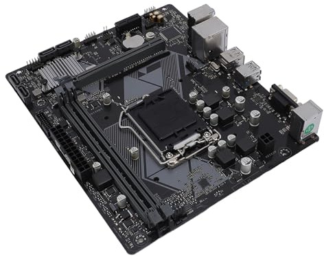 Plyisty Carte Mère H310M F R2.0 Compatible avec Les Processeurs LGA 1151 de 9e à 8e Génération, avec Puce LAN Gigabit RTL8111H Intégrée et 6 Ports III