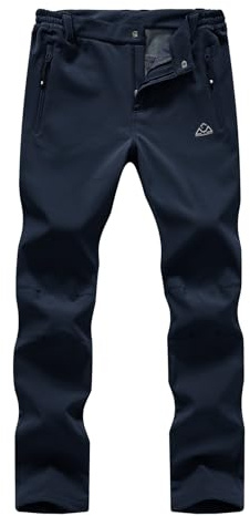 donhobo Damen Wanderhose Outdoorhose Wasserdicht Softshellhose Winddicht Warm Gefüttert Snowhose Skihose Winter Trekkinghose