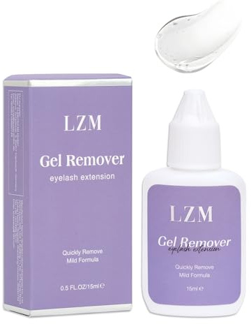 LZM Eyelash Glue Remover For Extensions 15ml/ 0.5 fl.oz Fast Dissolve Safe Formulas Low Irritation Lash Extension Remover (01)