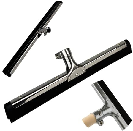 Crisalide® Tergipavimento Spingiacqua Professionale, Gomma Doppia, Asola in Metallo, 35/45/55cm, Senza Manico (35 CM)