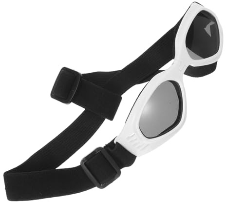Kisangel Uv Schutz Hundebrille Faltbar Wasserfest Verstellbar für Kleine Mittlere Große Hunde Wind und Regensicher Outdoor Hundesonnenbrille mit Sicherem Sitz