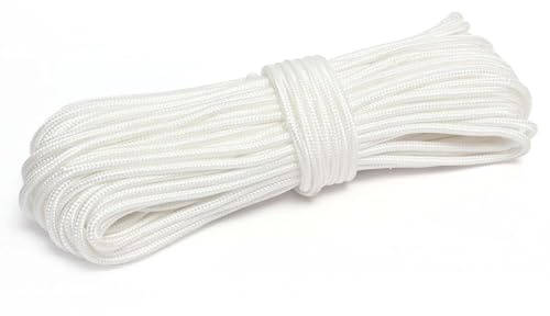 Extra Strong 20m Picture Hanging Cord | 30kg Capacity, Heavy Duty Braided Nylon Rope for Frames, Mirrors & Decor – Matte White