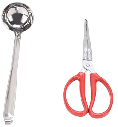 FTVOGUE Pinzas para Chimenea Juego de Palas para Pellets de Hierro Fundido Pinzas de 30,5 Cm Cuchara de 28 Cm Recubrimiento Resistente Al Calor para Mesa Brasero Chimenea Parrilla de Pellets Camping