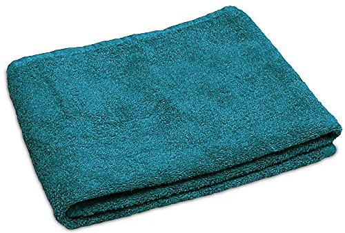 Lanudo® Luxus Handtuch 600g/m² Pure Line 50x100 cm mit Bordüre.100% feinste Frottier Baumwolle in höchster Qualität, Farbe: Petrol
