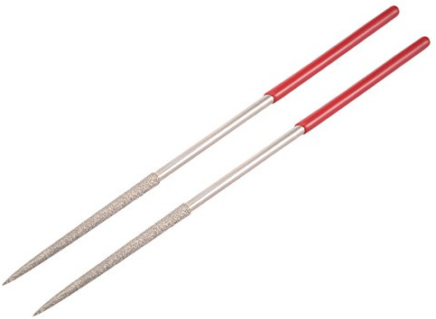Sourcingmap 4 pcs 5 mm x 180 mm triangulaire Lime aiguille diamant grain 150, a18031700ux0221