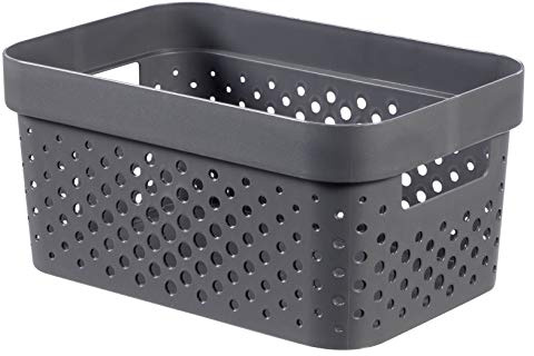 CURVER | Behälter Infinity 4,5 l, Anthrazit, 26 x 17,5 x 12,3 cm, recycelter Kunststoff