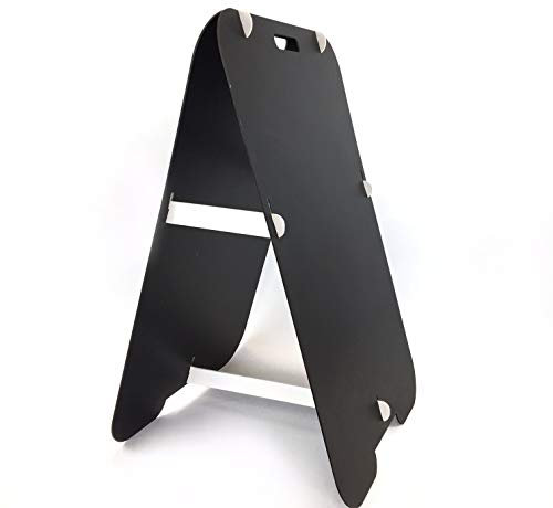 Pizarra caballete. Pizarra negra doble cara apta para tizas y rotuladores efecto tiza. 80x50 cm. Ideal para bar, restaurante, hostelería, infantil, habitación niños, decoración, publicitaria. (BLANCO)