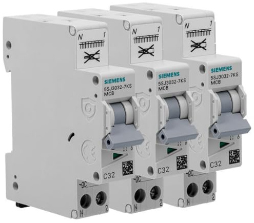 SIEMENS - Lot De 3 Disjoncteurs Auto P+N 32A