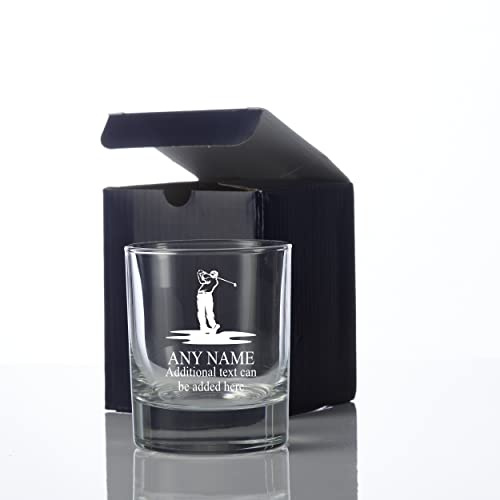 ukgiftstoreonline Personalised Engraved Whiskey Glass Sports Award Golf Theme