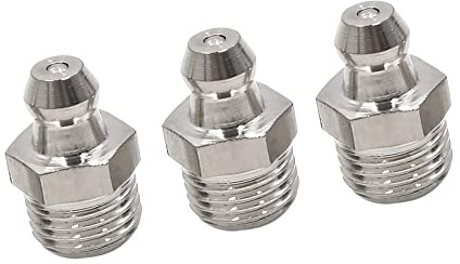 A ABSOPRO M10 x1 Testina Ingrassatore Inox Acciaio Auto Dritto Grasso Nipplo Raccordo (Set di 3)