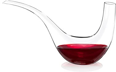 Wilmax Caraffa per decantare il vino rosso - 900 ml - Caraffa per vino in vetro - Caraffa per decantare - Bicchieri da vino bianco