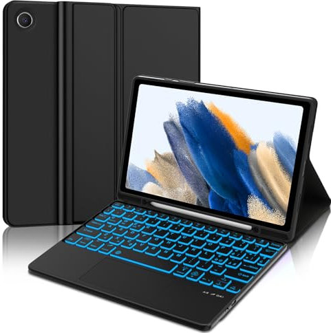 JADEMALL Tastiera con Trackpad per Samsung Galaxy Tab A8 10.5 2022, Italiana-Layout Tastiera Bluetooth Staccabile per Samsung Tab A8 10.5 Pollici, Cover con Supporto per Pencil, Nero