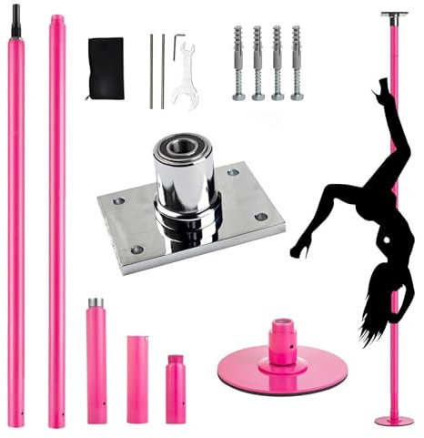 YCOVSFP Tragbare Stripper-Stange, Heim-Pole-Dance-Stangen-Set for Männer Und Frauen, Tragfähigkeit: 200 Kg, Drehbare/statische Tanzstange Mit Deckenhalterung