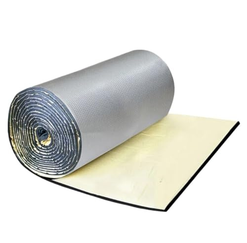 Tapis Isolants Auto-Adhésifs Tapis insonorisant 200x50cm, pare-feu for voiture et Van, bouclier thermique, isolation thermique, 5mm Tapis D'Isolation Thermique
