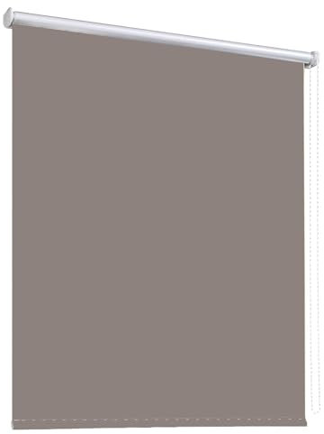 Rollo Sichtschutz Rollo für Fenster 75 x 160 cm Sonnen-, Sicht- & Schallschutz Balkonrollo Beschattung Rollo Bequeme Montage, Pflegeleich für Fenster & Balkontür, Taupe