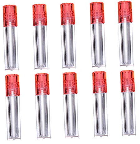 BIUDECO 1satz Wiederbefüllbare Lip Oil Vials Mit Rotem Deckel Für Feuchtigkeitspflege Der Lippen Tragbar Und Auslaufsicher Für Im Winter