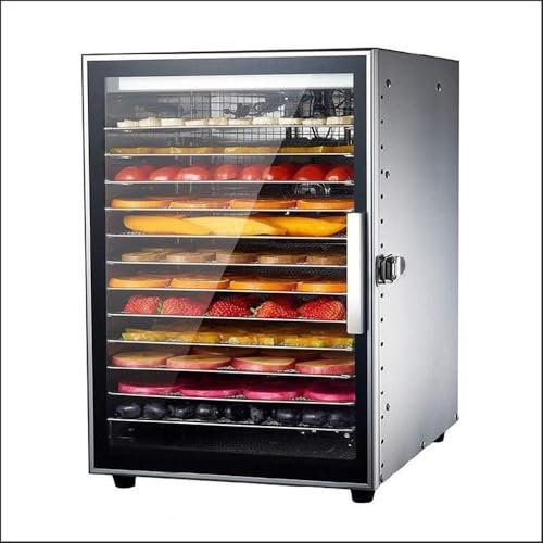 Deshidratador De Alimentos De 12 Bandejas, Secador De Deshidratación De Bocadillos De Acero Inoxidable, Control De Temperatura De 20-90 ℃, Máquina Secadora De Frutas, Verduras, Hierbas Y Carne, 800 W