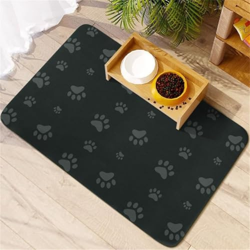 Futtermatte FüR Haustiere Silikon Hundenapf Unterlage Wasserdicht Hunde Futternapf Futtermatte Katze Hund Katzen Futtermatte Leicht Zu Reinigen Napfunterlage Dog Mat Carpet (50x80 cm,Farbe 3)