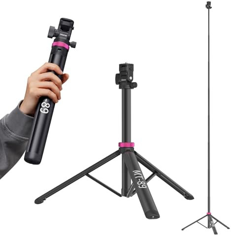 ULANZI MT-89 Portable Adjustable Light Stand with 1/4 Screw Quick Release, 82 Extendable Tripod Aluminum, 360° Ball Head Camera Phone Tripod for Camera Video Light Smartphone, Lightweight for Trave