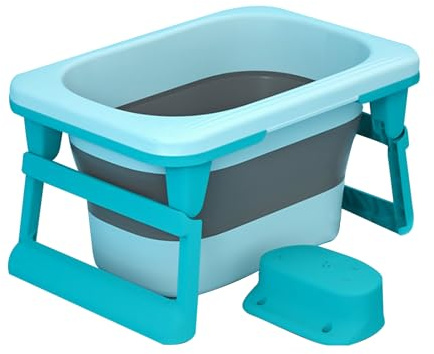 Vaschetta da Bagno Pieghevole, Vasca da Bagno Indipendente, Vasca Pieghevole Piatto Doccia da Viaggio Antiscivolo Tinozza Salvaspazio Portatile