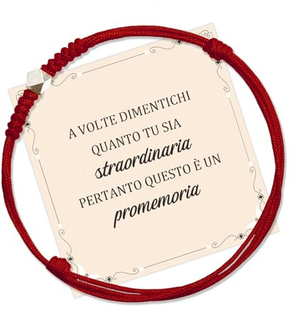 QianSiLi Regalo Natale Donna,Regali Di Ispirazione Per Donne Ragazze,Bracciale il Filo Rosso del Destino,Regalo Compleanno Donna,Regalo Mamma,Amica,Fidanzata,Colleghe,Zia,Sorella,Figlia(Rosso Scuro)