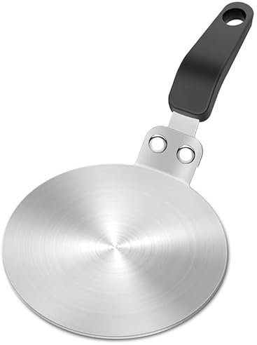 Induktionskochfeld-Konverterplatte für hitzebeständigen Griff, Induktionsplatten-Adapter für alle Herdarten – Aluminium, 13 cm Durchmesser, Konverter für Herdplatte