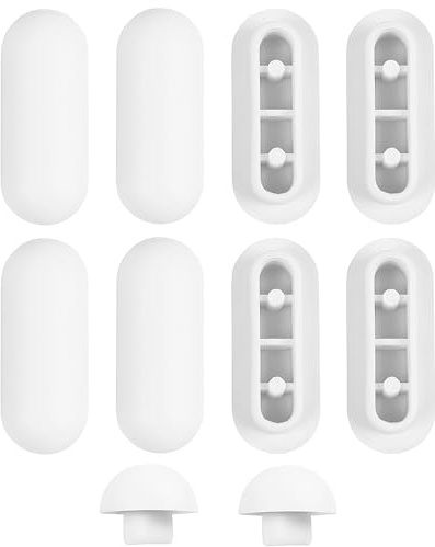 Xiciki Lot de 10 tampons universels pour siège de toilette - Amortisseur de bruit - 8 housses de siège et 2 joints de couvercle supérieur