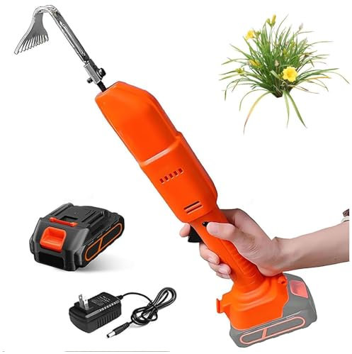 Zappa elettrica da scavo, zappa da coltivazione, attrezzo da giardino con batteria al litio ricaricabile e asta telescopica, giardinaggio senza fili ad alta efficienza, per dissodare il terreno e di