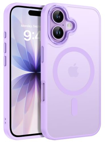 Telaso for iPhone 17 Case with MagSafe, Skin-Friendly Touch Magnetic Slim Shockproof Protective Phone Cases for iPhone 17 Cover 6.3, Light Purple lavender