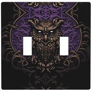 Phayah Dark Lords - Placa decorativa para interruptor de luz doble, placa de pared con doble palanca