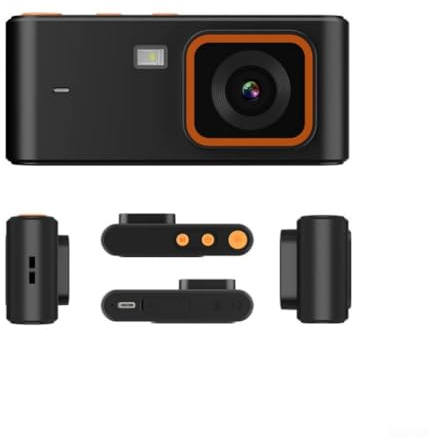 Mini cámara digital vintage de 12 MP, grabación de video 1080P a 30 Fps, función de grabación en bucle, pantalla IPS de 1.47 pulgadas, compacta y portátil, conectividad (negro)