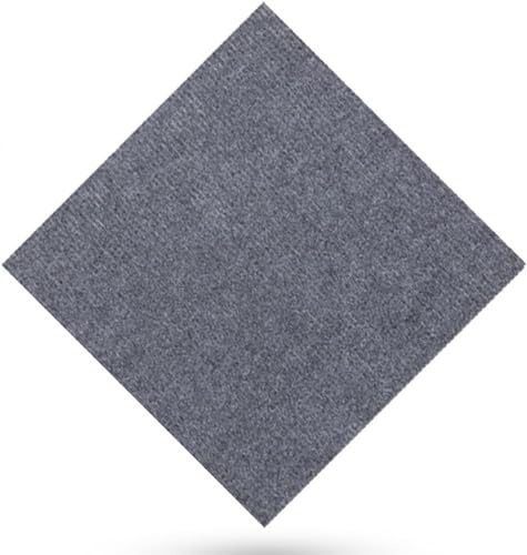Moquette autoadesiva, Piastrelle for moquette 12x12 pollici for pavimenti autoadesive staccabili e incollabili, giunzioni libere for installazione fai-da-te(Dark Gray,12pcs)