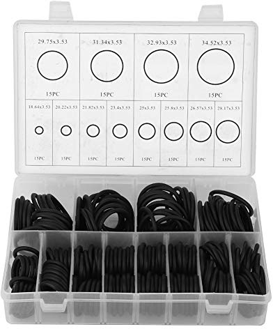 O-Ring-Sortiment-Set, Nitrilkautschuk-Dichtungs-Reparaturset mit Aufbewahrungsbox, hochwertig, ölbeständig, hitzebeständig, verschleißfeste O-Ringe für Autoreparatur, mechanische