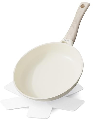 EvoFar 24cm Non-Stick Frying Pan, Aluminium Omelette Pan, PFOA & PFOS Free