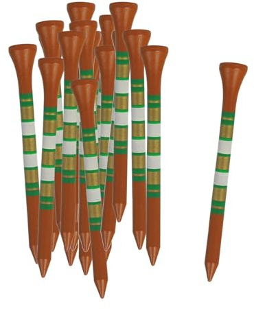 Luwecf 20 Piezas Golf Tees con Baja Resistencia para Conductores y Maderas Accesorios Ligeros de Fibra de Madera Estabilidad Mejorada y Fácil Inserción
