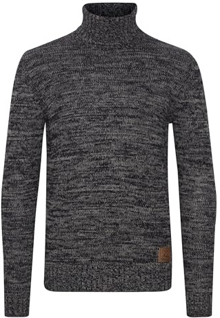 !Solid SDPhilaremo Herren Rollkragenpullover Grobstrick Pullover mit Rollkragen 100% Baumwolle Regular fit, Größe:XL, Farbe:Black (9000)