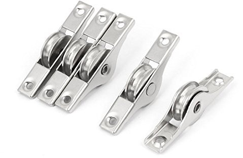 Aexit 5 Eisenwaren Stück Schranktürfenster Metall Einzelrolle Radschieben Riemenscheibe Fenster-Zubehör 22mm D.