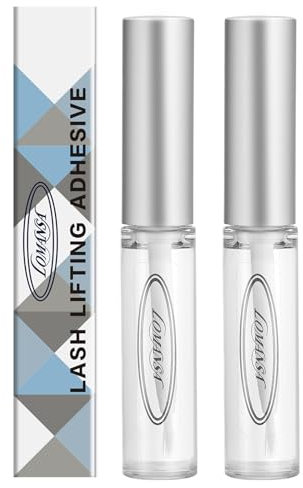 Lomansa Pegamento Lifting Pestañas, Pegamento de Pestañas para Levantamiento, Lifting Cejas y Pestañas, Secado Rápido y Fuerte Pegajosidad, Apto para el Salón(5ml, 2 piezas)