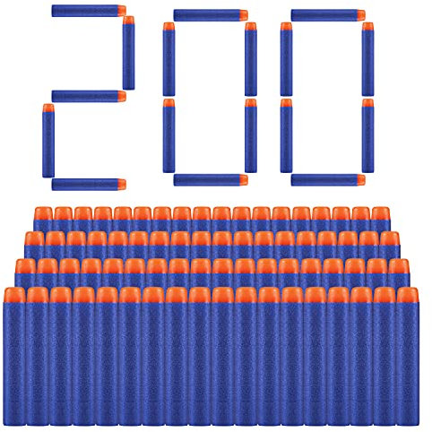 ZWOOS Darts Pfeile für Nerf 7,2 cm 200 StückRefill Darts Nachfüll Bullets Schaumstoff Darts s für Nerf N-Strike Elite Series Blasters Spielzeugpistole (Blau)
