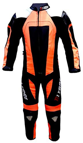 Biesse Mini-motorcykeloverall för barn, tillverkad av läder och Cordura, professionell, med CE-skydd