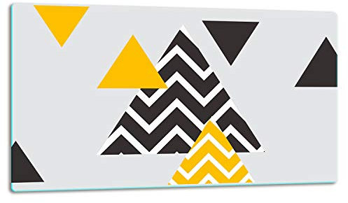 TMK ArtDeko – Schneidebrett Glas – Glasschneidebrett für die Küche 52x30 cm – Robust, Hygienisch & Rutschfest – Glas Schneidebrett – Zusätzliche Arbeitsfläche – Vielseitige Nutzung