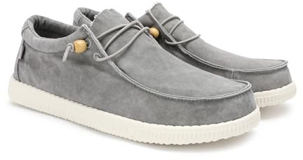 WALK IN PITAS | WP150 WALLABI Washed | Mocassini Uomo | Scarpe da Barca | Sportive Uomo | Sneakers Casual | Scarpa da Vela | Calzatura Senza Lacci | Scarpe Walkinpitas | Grigio 43
