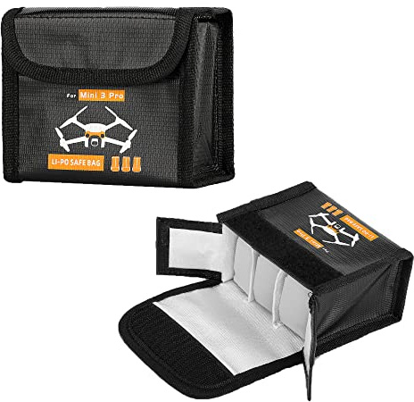 Fututech Lipo Bolsa de Almacenamiento de batería para dji Mini3 Mini 3 Pro Funda Protectora Caja de Almacenamiento de batería a Prueba de explosiones a Prueba de Humedad, Antipolvo