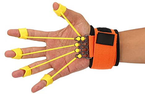 Esercitatore per Estensori delle Dita, Rinforzo per la Presa della Mano Allenatore per la Forza della Presa, Allenatore per la Forza della Presa in Silicone Fasce di Resistenza Esercizi per Avambracci