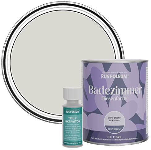 Rust-Oleum Grey Water-Resistant Bathroom Tile Paint in Gloss Finish - Bare Birch 750ml