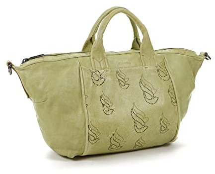 Abbacino Bolso bowling de mujer en piel troquelada verde Verdes